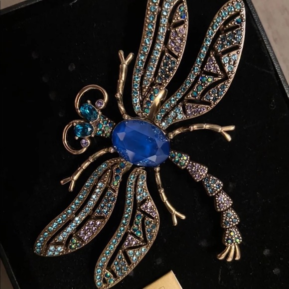 ✨🦋✨Heidi Daus “Trembling Brilliance” Crystal Dragonfly Brooch - Picture 4 of 4